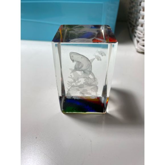 Clearwater Beach Shark Etched Paper Weight - Picture 4 of 6